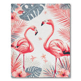 Pink Pink Flamingo Coastal Area Rug