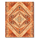 Southwestern Orange Geometric Orange Area Rug