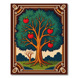 Vintage Apple Tree Orchard Area Rug