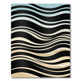 Teal Carbon Wave Area Rug