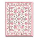 Peony Pink Peony Floral Vintage Area Rug