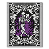Dancing Skeleton Lovers Purple Rug