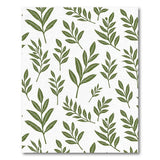 Botanical Green Leaves Pattern Area Rug