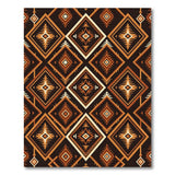 Brown and Tan Southwestern Geometric Diamond Area Rug