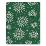 Green Sunflower Snowflake Area Rug