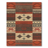 Red Southwestern Patchwork Area Rug