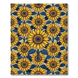 Vintage Sunflower Pattern Area Rug