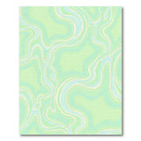 Fluid Green Wave Abstract Area Rug
