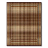 Brown Tan Gingham Check Area Rug