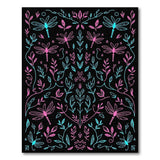 Neon Dragonfly Garden Area Rug
