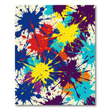 Multi-color and Patterns Vibrant Paint Splatter Abstract Area Rug
