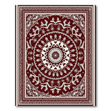 Red Ornate Red Persian Mandala Area Rug