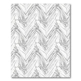 Black and White Zigzag Wave Black White Geometric Area Rug