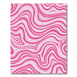Abstract Area Vibrant Pink Swirl Abstract Area Rug