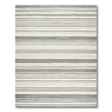 Modern Grey Horizontal Stripe Area Rug