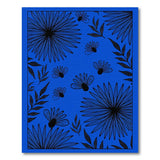 Blue Daisy Bee Floral Area Rug