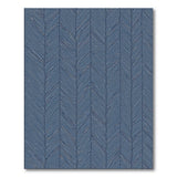 Navy Herringbone Geometric Area Rug