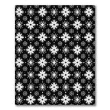 Black White Snowflake Star Geometric Area Rug