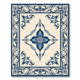Ornate Blue Medallion Persian Traditional Persian Area Rug