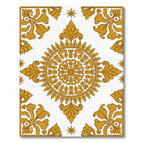 Elegant Gold Medallion Traditional Persian Rug