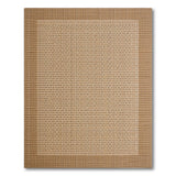 Brown Geometric Woven Border Area Rug