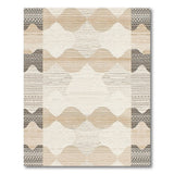 Beige Abstract Wave Geometric Area Rug
