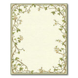 Floral Vine Border Beige Area Rug