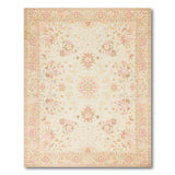 Vintage Pink Floral Medallion Rug