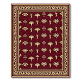 Red Gold Heritage Tribal Motif Area Rug