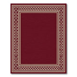 Ornate Cream Border Deep Red Persian Rug