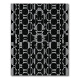 Black White Geometric Octagon Area Rug
