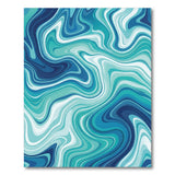 Blue and Teal Blue Teal Abstract Swirl Area Rug