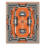 Orange Bold Orange Black Geometric Southwestern Rug