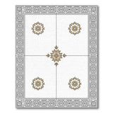 Intricate Gold Floral Persian Area Rug