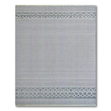 Grey Geometric Modern Area Rug with Fringe