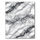 Black White Abstract Ink Flow Area Rug