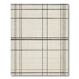 Plaid Black White Plaid Geometric Area Rug