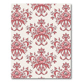 Ornate Pink Rose Damask Area Rug