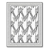 Black White Geometric Peaks Area Rug