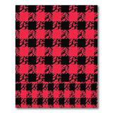 Bold Red Black Checkered Geometric Area Rug