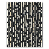 Bold Vertical Black White Stripe Area Rug