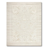 Beige and Neutral Beige Geometric Diamond Pattern Area Rug