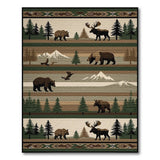 Southwestern Bear Moose Wilderness Area Rug