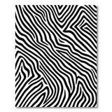 Black and White Stripe Bold Zebra Stripe Black White Area Rug