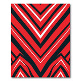 Bold Red Chevron Geometric Area Rug