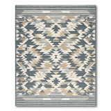 Grey Geometric Southwestern Area Rug