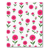 Whimsical Pink Gerbera Daisy Floral Rug