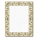 Elegant Gold Floral Border Area Rug