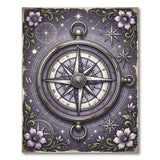 Purple Celestial Compass Rose Area Rug