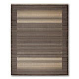 Brown Tan Geometric Striped Woven Area Rug